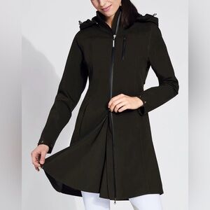 NOEL ASMAR Seam Sealed All Weather Rider Black Equestrian Rain Coat Size Small